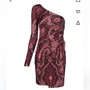 Etro paisley-print one-shoulder dress